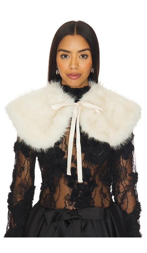 Aknvas Faux Fur Collar In Neutral