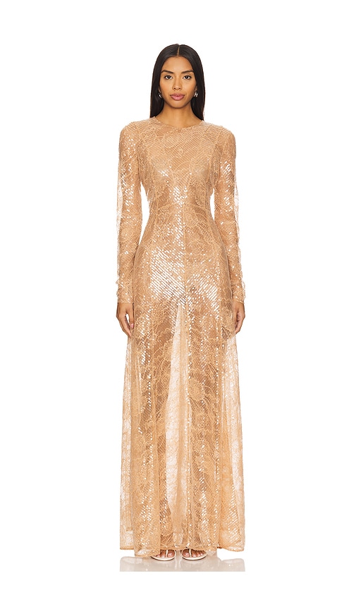 Shop Aknvas X Revolve Galatea Dress In Metallic Gold