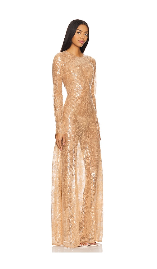 Shop Aknvas X Revolve Galatea Dress In Metallic Gold