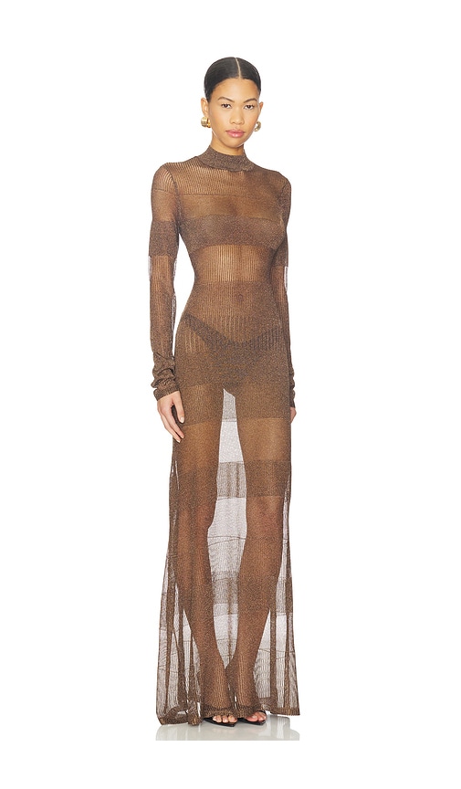 Aknvas Josephine Ultra Fine Pointelle Gown In Multi