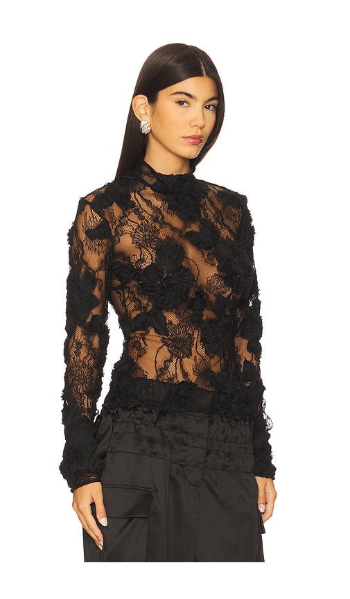 Aknvas Freja Lace Top In Animal Print