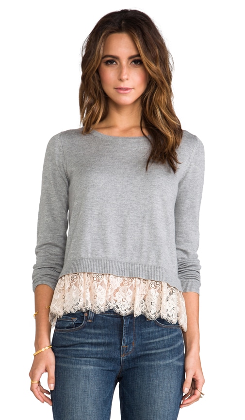 Alice by Temperley Odille Frill Jumper in Grey Mix | REVOLVE