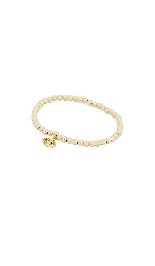 Gold Evil Eye Bracelet in Metallic Gold - Alexa Leigh - Modalova