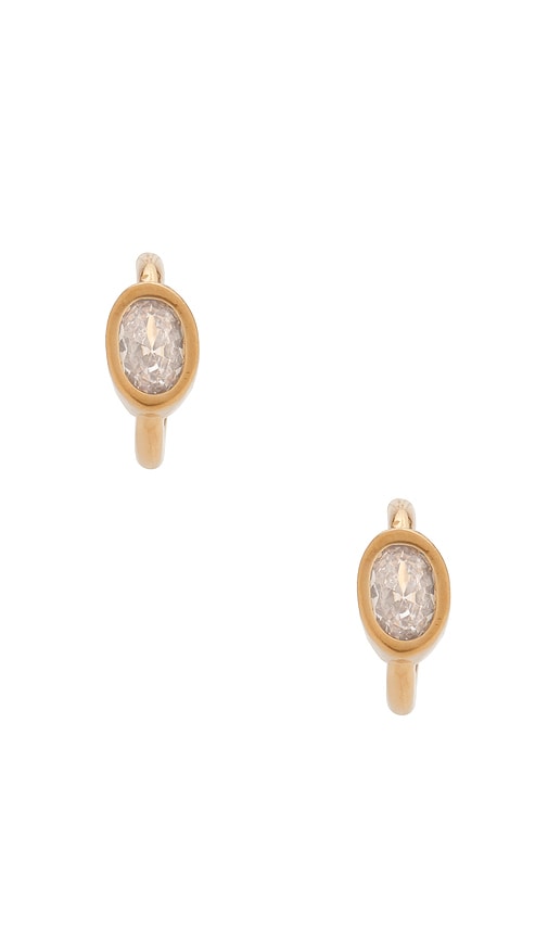  Alexa Leigh Creolen Bezel In Metallic Gold. 