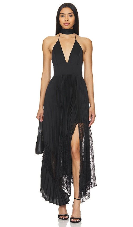Alice + Olivia Hannah Midi Dress in Black | REVOLVE Alice + Olivia Hannah Midi Dress in Black | REVOLVE