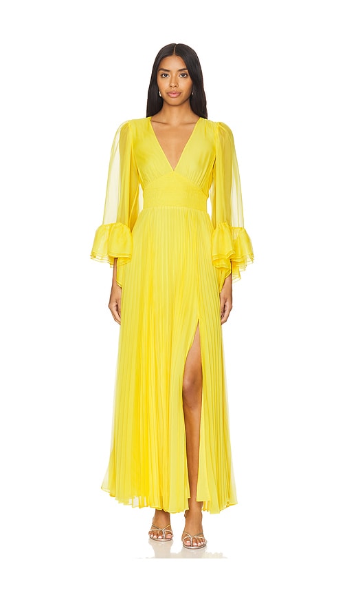 Alice + Olivia Selene Maxi Dress in Yellow