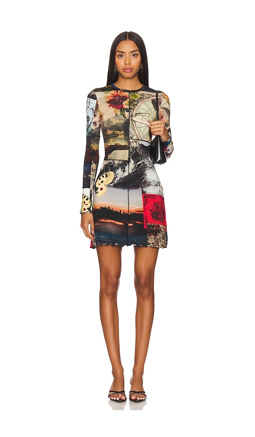 Shop Alice And Olivia Delora Mini Dress In Eco Fusion