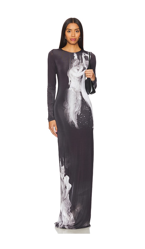 Shop Alice And Olivia Delora Maxi Dress In Renaissance Fresco