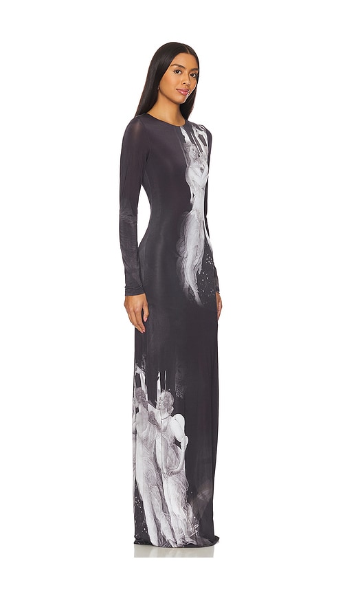 Shop Alice And Olivia Delora Maxi Dress In Renaissance Fresco