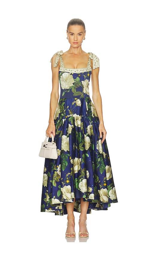 Alice + Olivia Alice + Olivia Rosalee Tie Strap Bustier Midi Dress