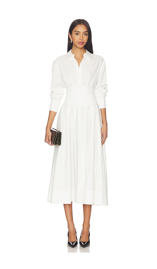 Edie Corset Button Down Midi Dress