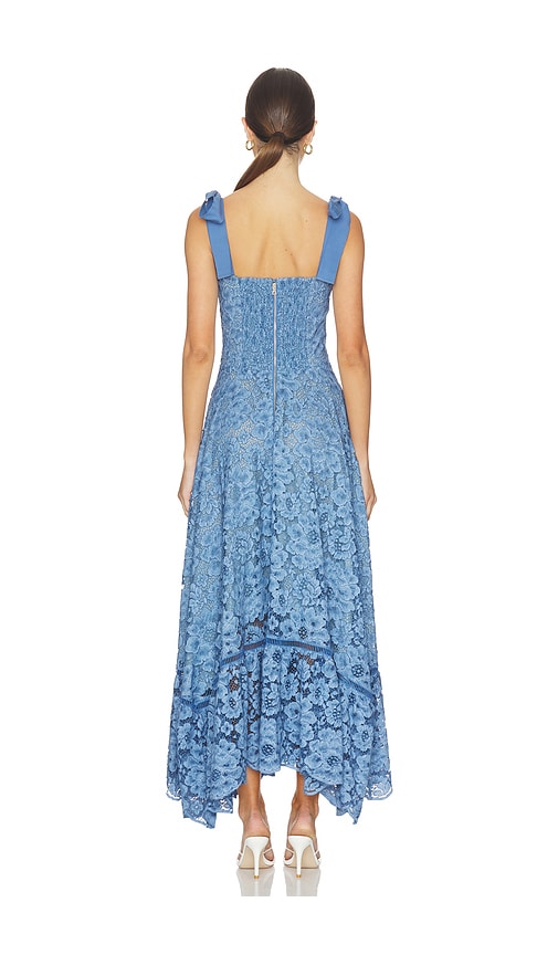  Alice + Olivia Kleid Rosalee In Blue. Größe 4. Also In 0, 10, 12. 