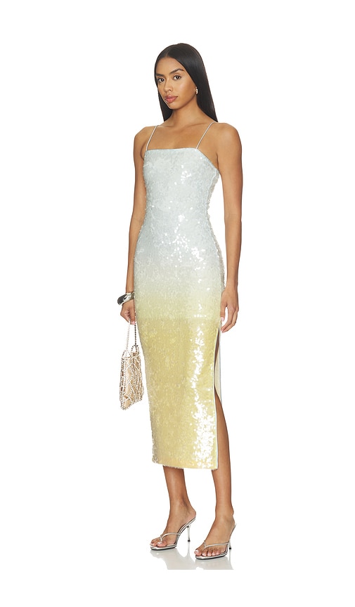 Delora Sequin Strapless Midi Dress