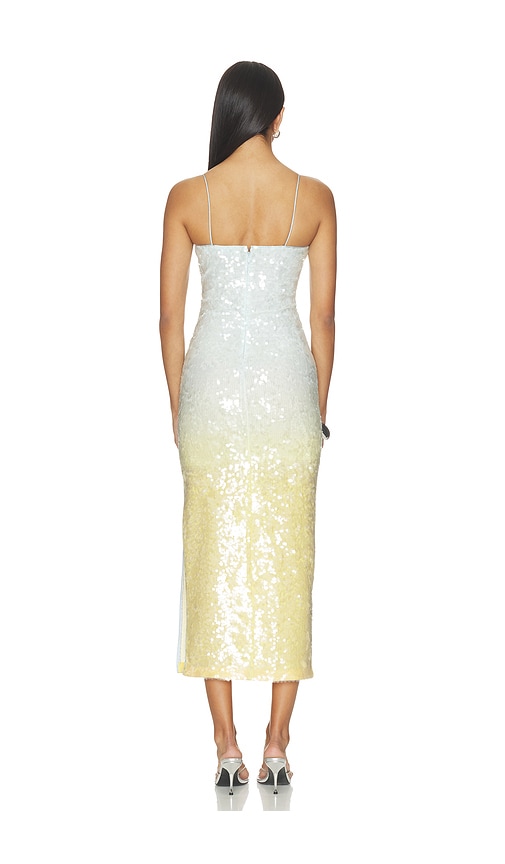 Alice + Olivia Alice + Olivia Delora Sequin Strapless Midi Dress | Thumbnail 4