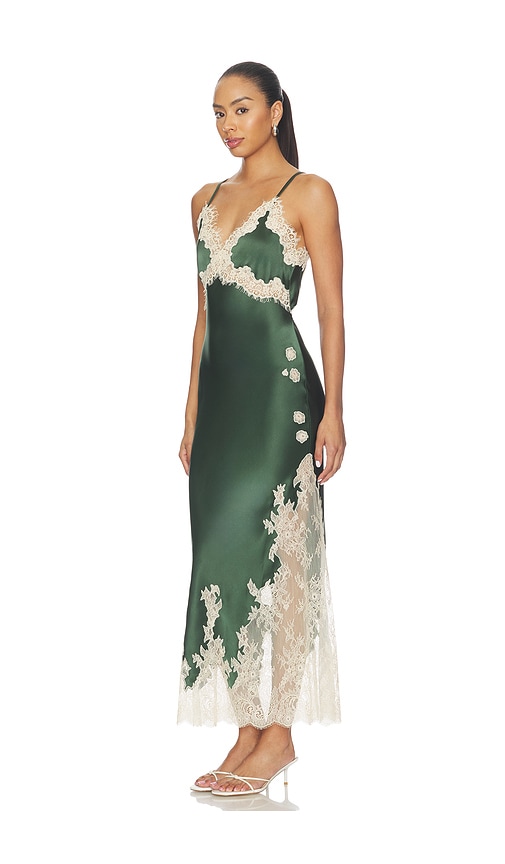 Julietta Cutaway Lace Trim Slip Dress