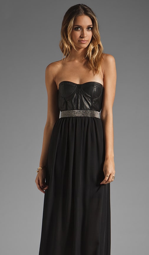 Mariah Bustier Overlay Skirt Dress with Belt