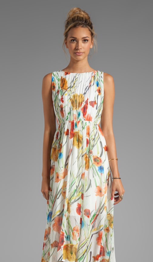 Mel Open Back Gathered High-Low Dress