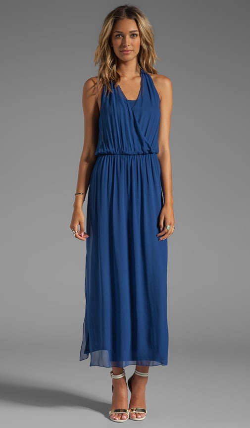 Mora Wrap-Front Halter Dress