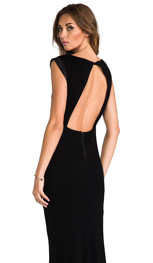 Joi Maxi Dress With Leather Shoulder