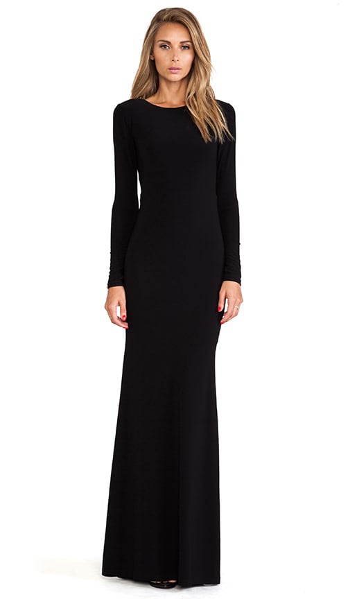 Alice + Olivia Long Sleeve Maxi Dress in Black | REVOLVE