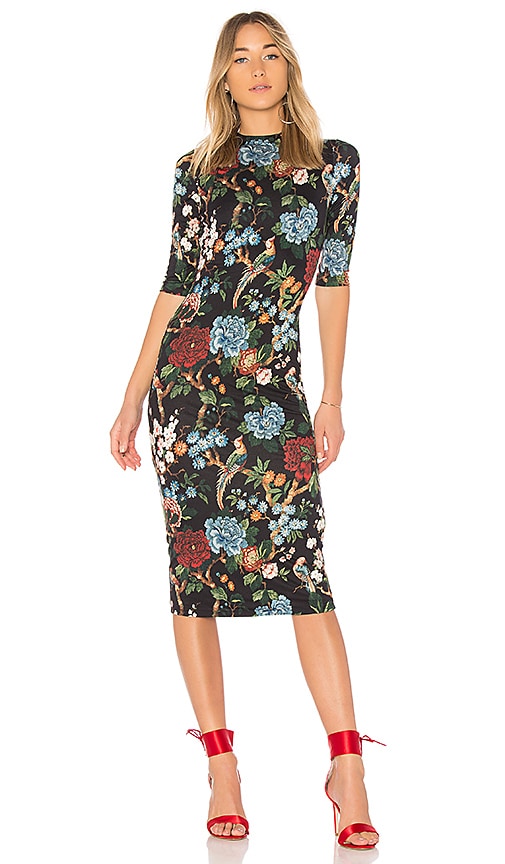 Shop Alice + Olivia Cherra Floral Midi-Dress