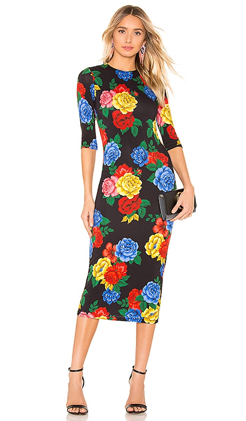 Alice Olivia Delora Fitted Dress in Camellia Bouquet REVOLVE