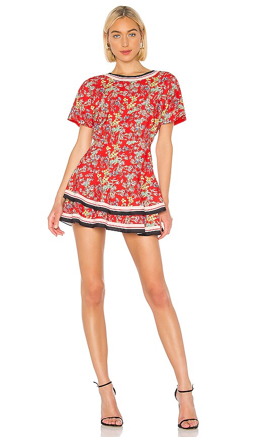 alice and olivia palmira dress red