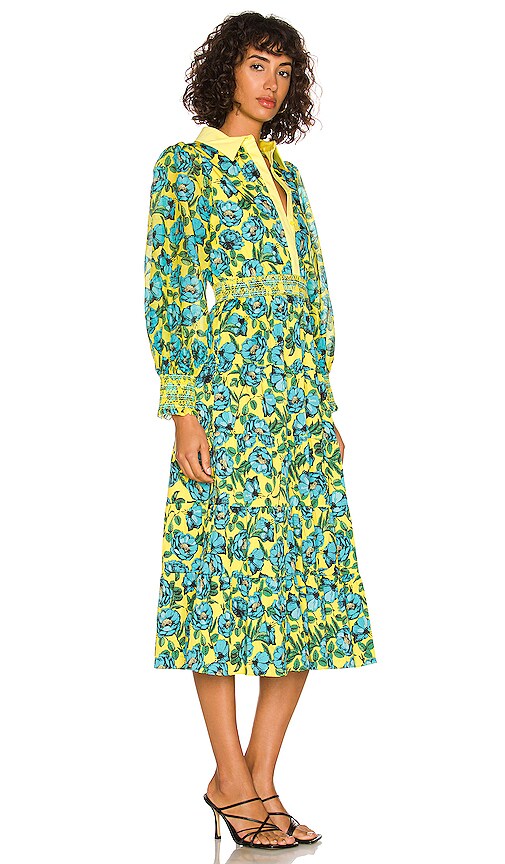 ALICE AND OLIVIA ANAYA COLLARED TIERED DRESS