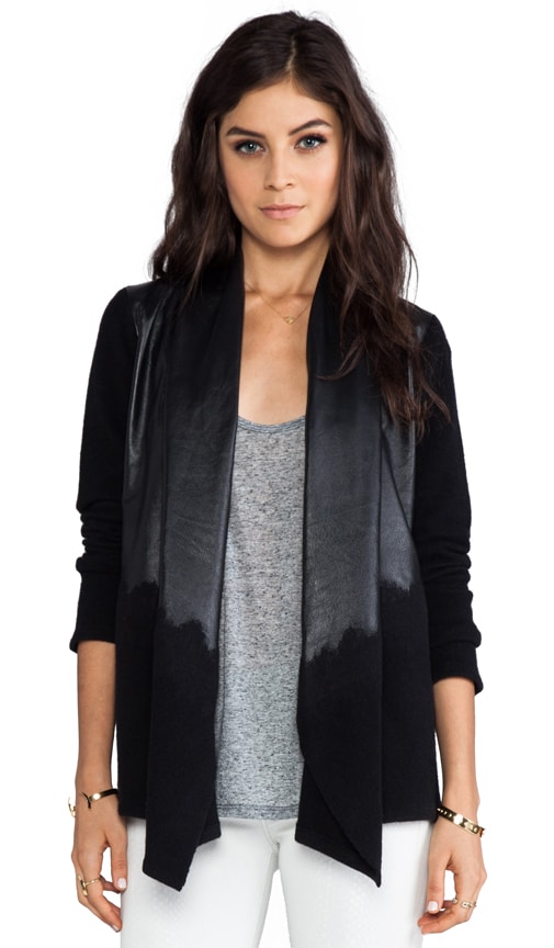 Aaralyn Leather Drape Cardigan