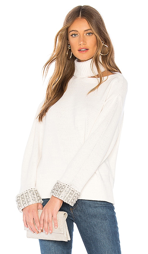 Alice + Olivia Gemini Turtleneck Sweater in Soft White | REVOLVE