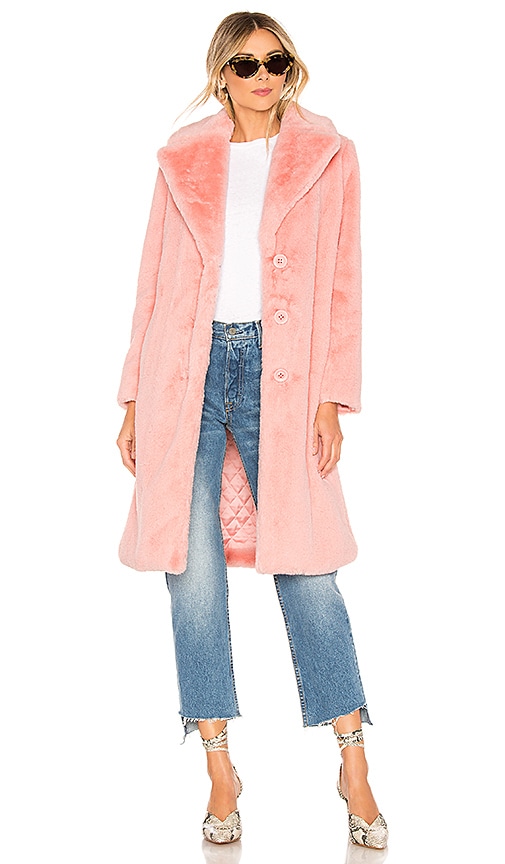 Alice and olivia shop pink fur jacket