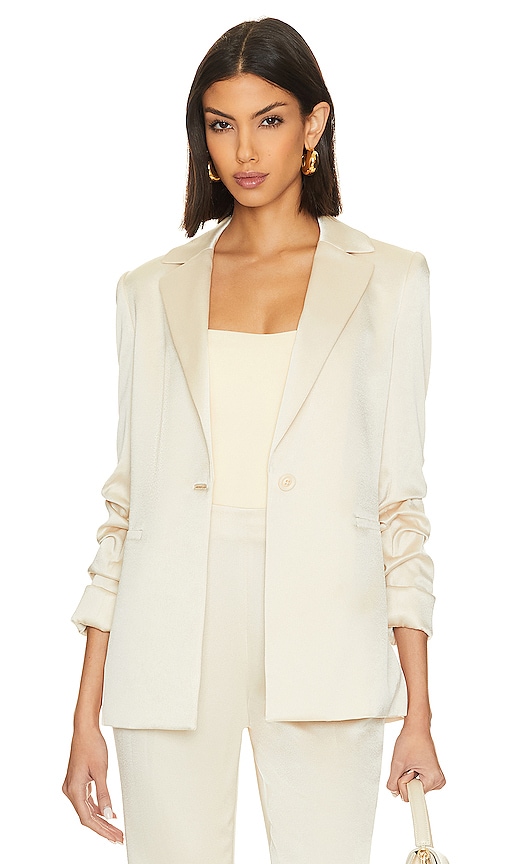 Alice And Olivia Pailey Blazer In Ivory