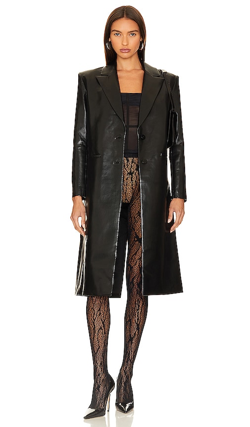 Shop Alice And Olivia Fierro Faux Leather Jacket In Black