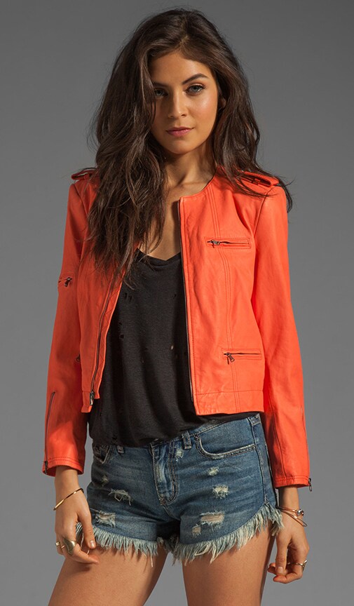 Cam Zipper Sleeve Biker Jacket