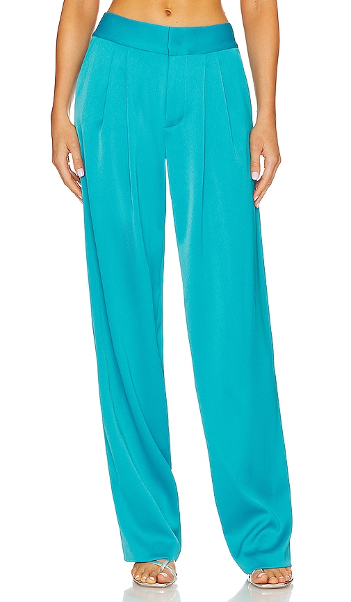 ALICE AND OLIVIA ATIA HIGH WAISTED DOUBLE PLEAT SUIT PANTS
