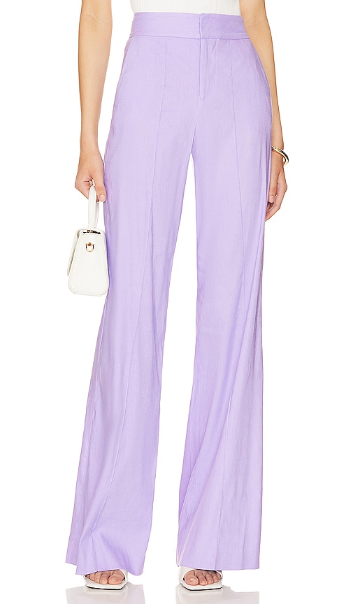 ALICE AND OLIVIA DYLAN HIGH WAIST WIDE LEG PANT