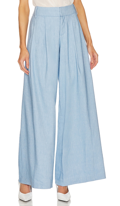 Shop Alice And Olivia Scarlet Pant In Baby Blue