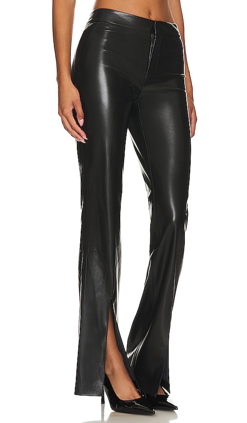 Shop Alice And Olivia Walker Faux Leather Pant In Black