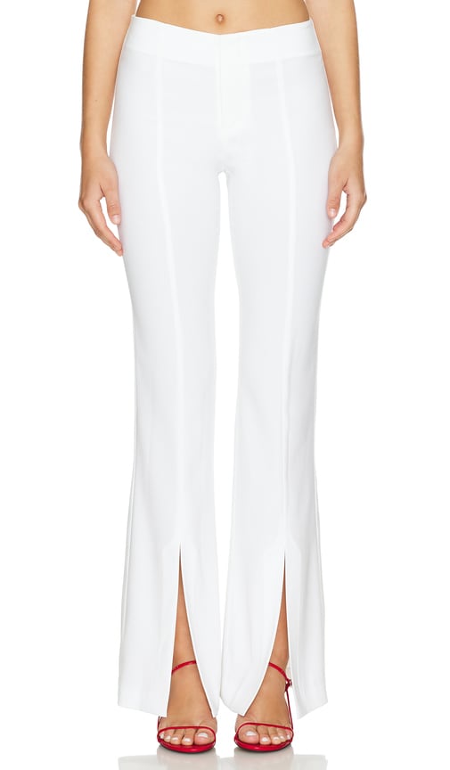 Shop Alice And Olivia Tisa Bootcut Pant In 米白