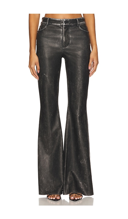 Shop Alice And Olivia Brent Leather Pant In Black