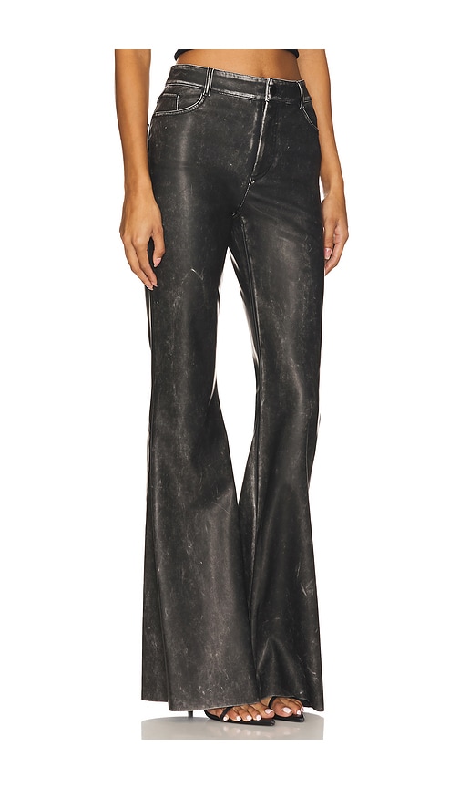 Shop Alice And Olivia Brent Leather Pant In Black