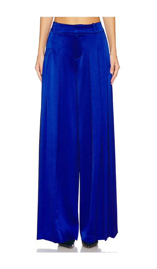 Shop Alice And Olivia Simon Wide Leg Trouser In 로얄