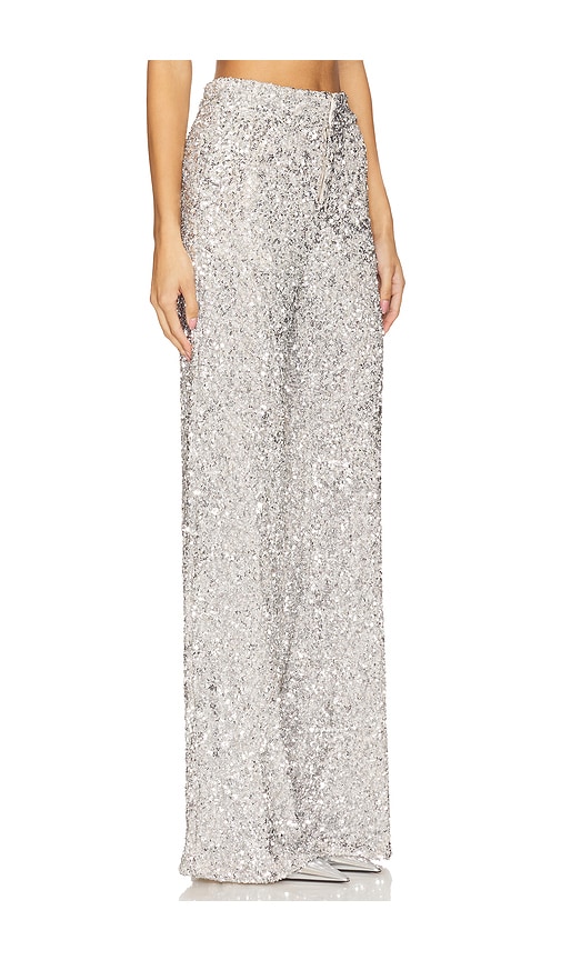 ALICE AND OLIVIA MAME SEQUIN MR WIDE LEG PANT