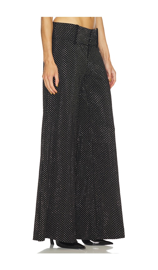 Alice And Olivia Olivia Wide Leg Flare Pant In Black