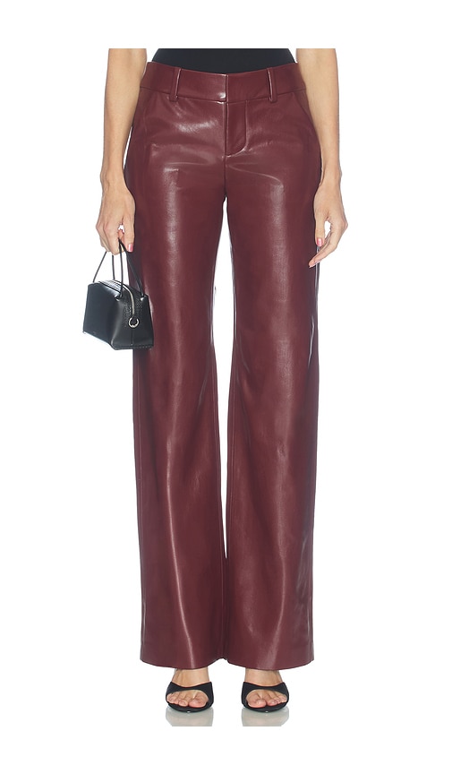 Olivia Alexander Faux Leather Slim Straight Trouser