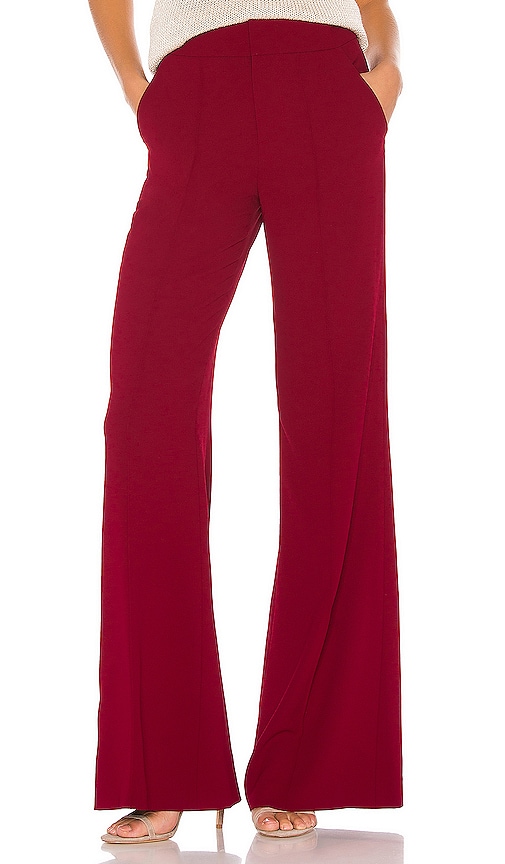 Alice + Olivia Deanna Hr Slim Bootcut Pant in Bordeaux