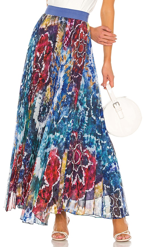 alice and olivia shannon pleated maxi skirt