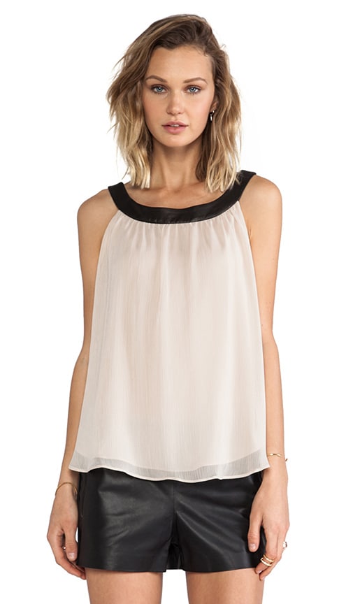 Antonia Leather Neckband Tank