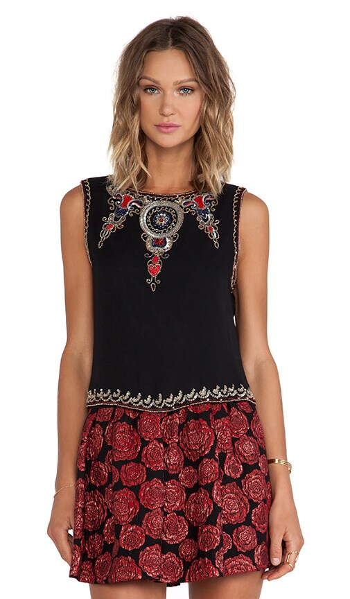Cecillie Embellished Crop Top