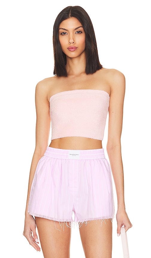 Alice + Olivia Alison Tube Top Sweater in Pink